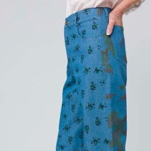 No. 6 Store Agatha High Rise Straight Jeans Pants Floral Medium 8